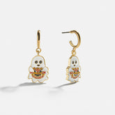 Ghosting Around Glow-In-The-Dark Kids' Halloween Earrings - White