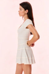 Elisavette Striped Stretch Knit Mini Dress