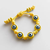 Knotty Good Eye Cord Bracelet - Yellow