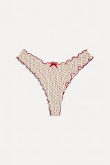 x BELLA HADID Dalton Micro Bikini Bottom - Strawberry Polka Dot