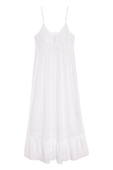 Airy Poplin Midi Dress - White