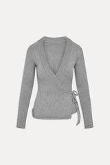 Angel Baby Wrap Knit Sweater - Cloud Cover
