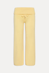 Dawson Knit Fold Over Pants - Vanilla Sugar