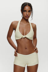 Caster Terry Cheeky Boy Shorts - Lemon