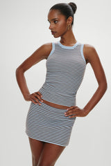 Cuddle Knit Tank Top - Montauk Stripe