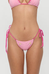 Divine Knit Skimpy Bikini Bottom - Strawberry Lemonade