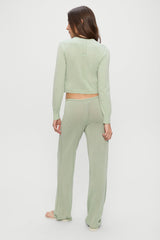 Ela Low Rise Knit Pants - Eucalyptus