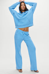 Emma Thermal Low Rise Pants - Lullaby Sky