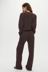 Emma Thermal Low Rise Pants - Walnut