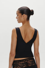 Harper Satin Top - Black