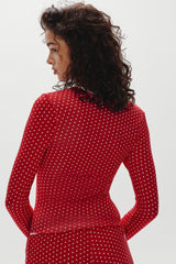 Joy Long Sleeve Sleep Shirt - Holiday Dot
