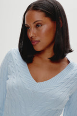 Kit V Neck Knit Sweater - Daydream