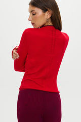Leo Knit Button Up Cardigan - Ember