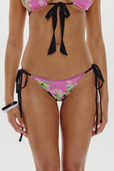 Mackenzie Cheeky String Bikini Bottom - Midnight Blossom