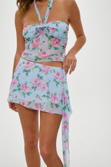 Maribel Floral Mini Skirt - Watercolor