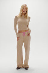 Mellow Knit Pants - Pink Ornaments