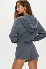 Noah Thermal Mini Shorts - Shadow Blue