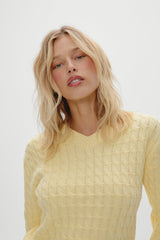Prince Cable Knit Sweater - Vanilla Sugar