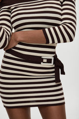 x BELLA HADID Saloon Knit Mini Dress - Cowboy Stripe