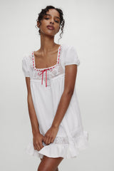 x BELLA HADID Western Poplin Mini Dress - White