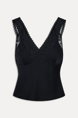 Harper Satin Top - Black