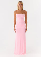 Iroha Strapless Maxi Dress - Pink