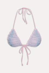 Isla Skimpy Gingham Bikini Top - Gingham Ribbon