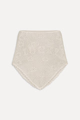 x BELLA HADID Western Crochet Poncho - White