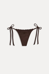 Mackenzie Suede String Bikini Bottom - Desert Suede