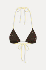 Nick Reversible Satin Bikini Top - Honey Bug