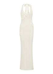 Novalee Flower Crochet Maxi Dress - Ivory