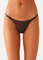 Serefina Bead Bikini Bottom - Chocolate