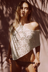 Sophie Crochet Poncho - Soft Sand