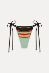 Tia Striped Skimpy Bikini Bottom - Desert Dusk