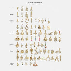 Gold Number Cluster Charm - 2
