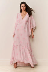Brinley Floral Chiffon Maxi Dress