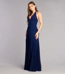 Julianna Chiffon Halter A-Line Formal Dress