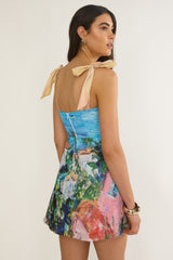 Mykonos Tie Shoulder Mini Dress Euro