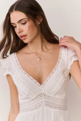 Edena Cotton Victorian Mini Dress