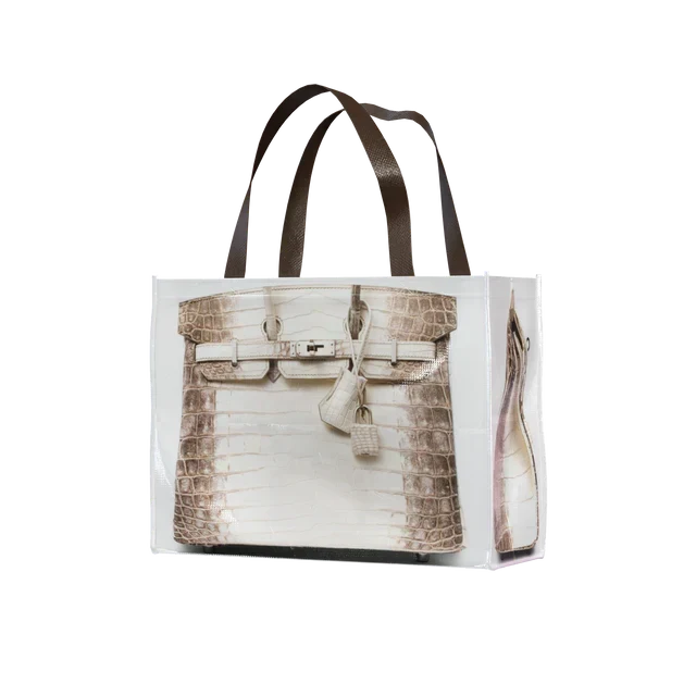 GroceryBags Creative Parody Platinum Bag Print Woven Bag Fire Over The Net Birkin Fitness Casual Bag