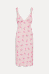 Gem Floral Midi Dress - Fresh Rose