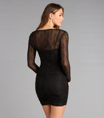Tabitha Rhinestone Mini Dress with Shawl