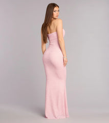 Audrina Glitter Strapless Mermaid Formal Dress