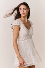 Edena Cotton Victorian Mini Dress