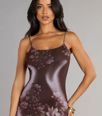 Moonlit Bloom Abstract Floral Maxi Dress