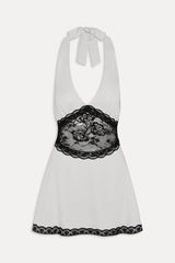 Audrey Satin Mini Dress - Soft Sand
