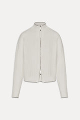 Bea Cloud Knit Zip Up Sweater - Honeymoon