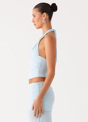 Blaze Halter Top - Blue