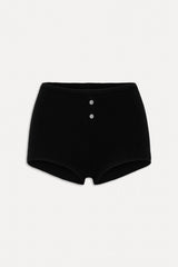 x BELLA HADID Bradley Knit Booty Shorts - Lone Star Black