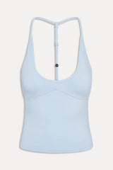 x JENNIE Chantal Cotton Halter Top - Powder Blue